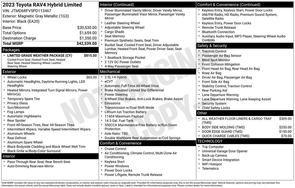 Used 2023 Toyota RAV4 Limited w/ Limited Grade Weather Package image 34