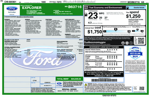 Used 2021 Ford Explorer XLT w/ Equipment Group 202A AWD/4WD image 11