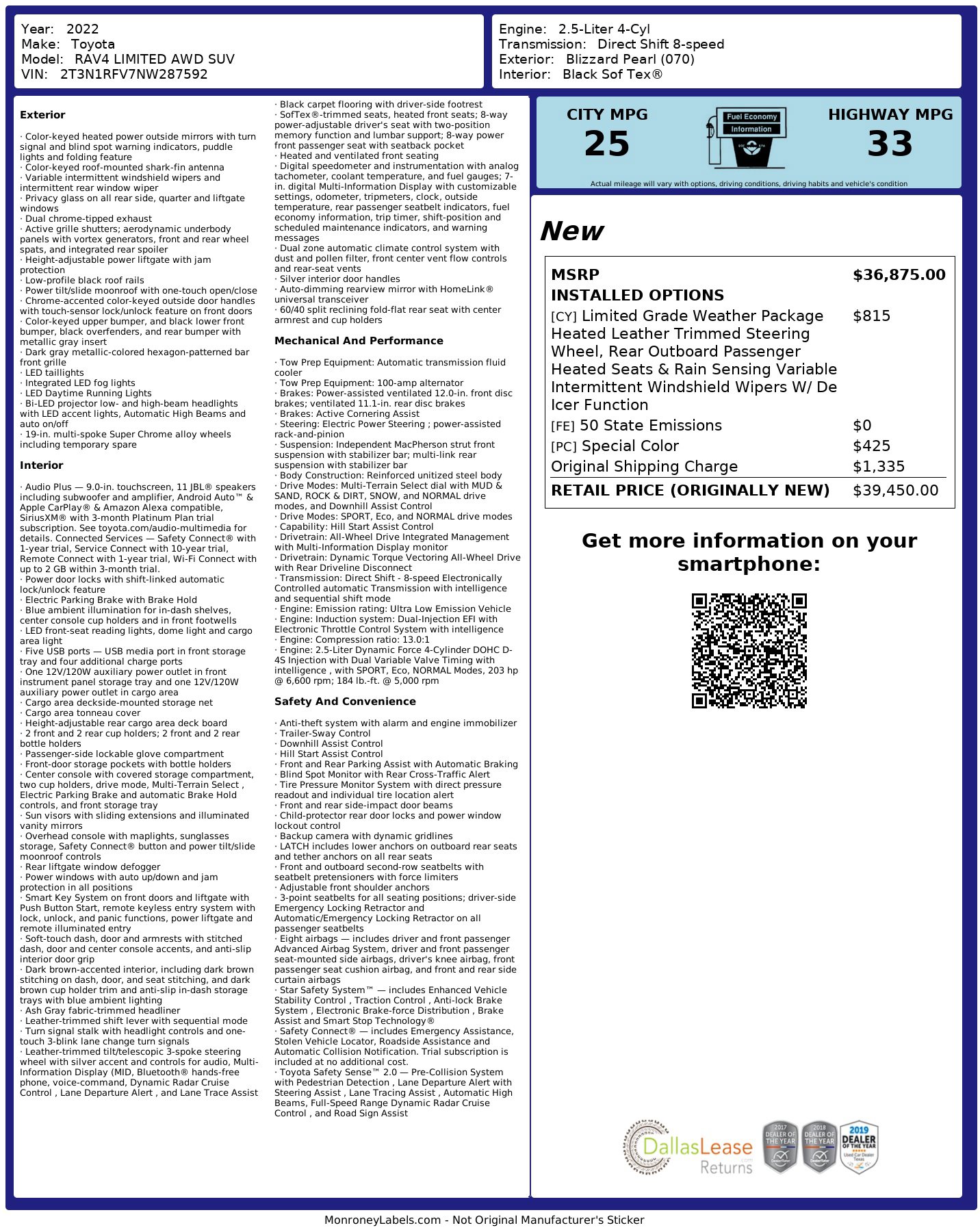 Used 2022 Toyota RAV4 Limited w/ Limited Grade Weather Package AWD/4WD image 3