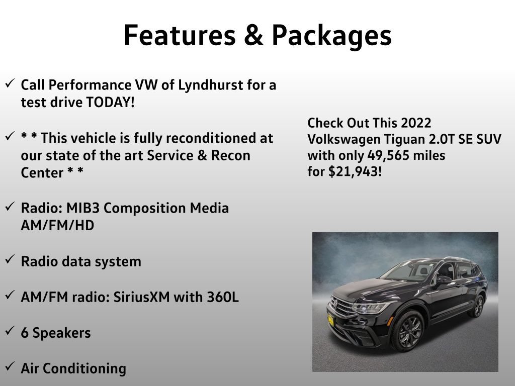 Used 2022 Volkswagen Tiguan SE AWD/4WD image 4