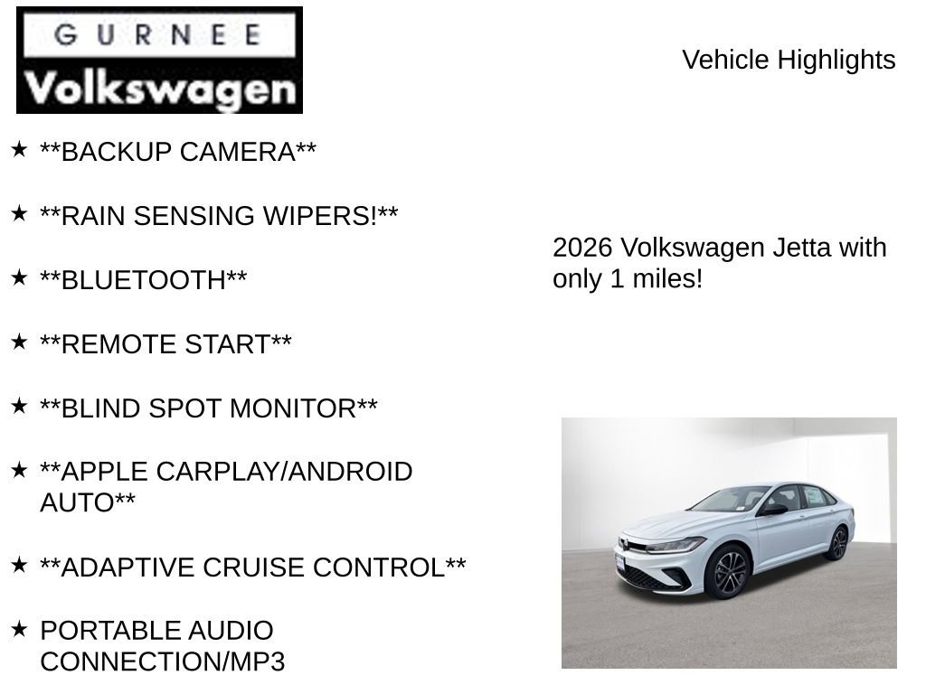 New 2026 Volkswagen Jetta Sport image 7