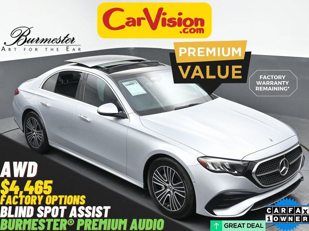 Used 2024 Mercedes-Benz E 350 4MATIC Sedan w/ Leather Package