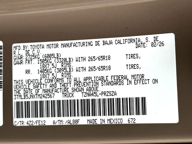 New 2026 Toyota Tacoma TRD Sport image 24