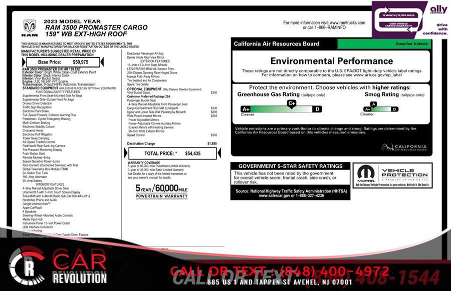 Used 2023 RAM ProMaster 3500 FWD image 2