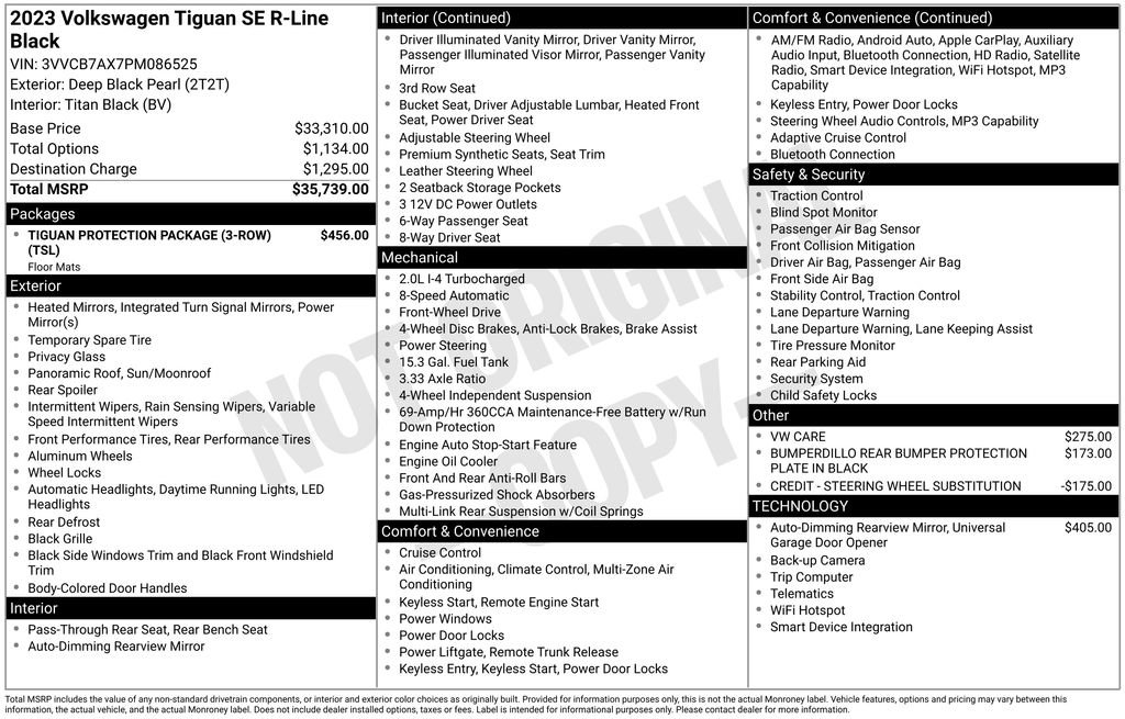 Used 2023 Volkswagen Tiguan SE R-Line FWD image 14