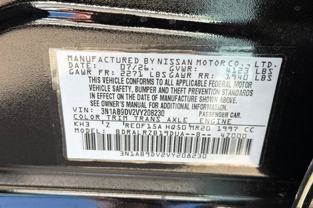 New 2027 Nissan Sentra SR w/ Floor Mat Package FWD image 30