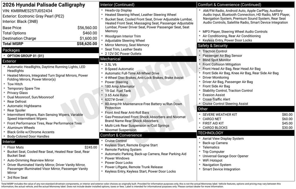 New 2026 Hyundai Palisade Calligraphy image 5