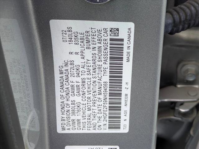 Used 2022 Honda Civic Sport image 24