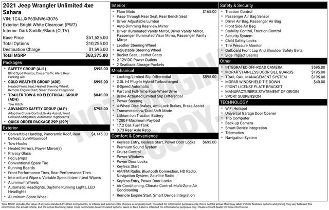 Used 2021 Jeep Wrangler Unlimited Sahara w/ Cold Weather Group image 17