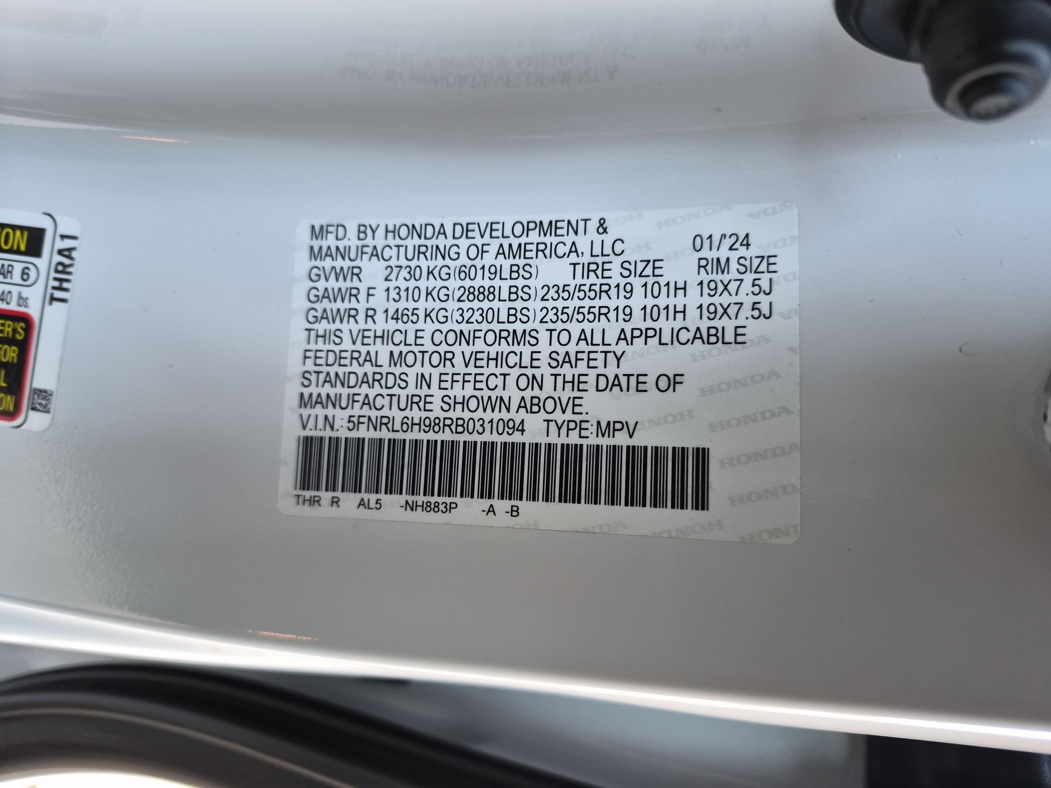 Certified 2024 Honda Odyssey Elite image 38