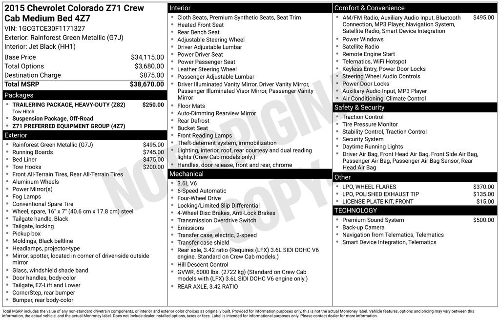 Used 2015 Chevrolet Colorado Z71 image 2