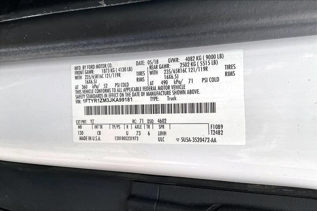 Used 2018 Ford Transit 250 130 Low Roof w/ Exterior Upgrade Package RWD image 18