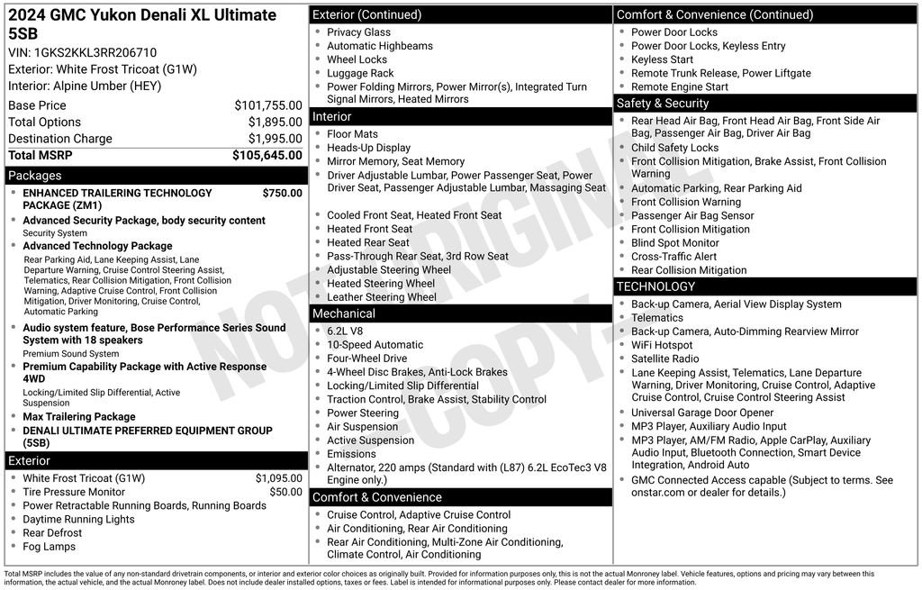 Used 2024 GMC Yukon XL Denali Ultimate AWD/4WD image 10