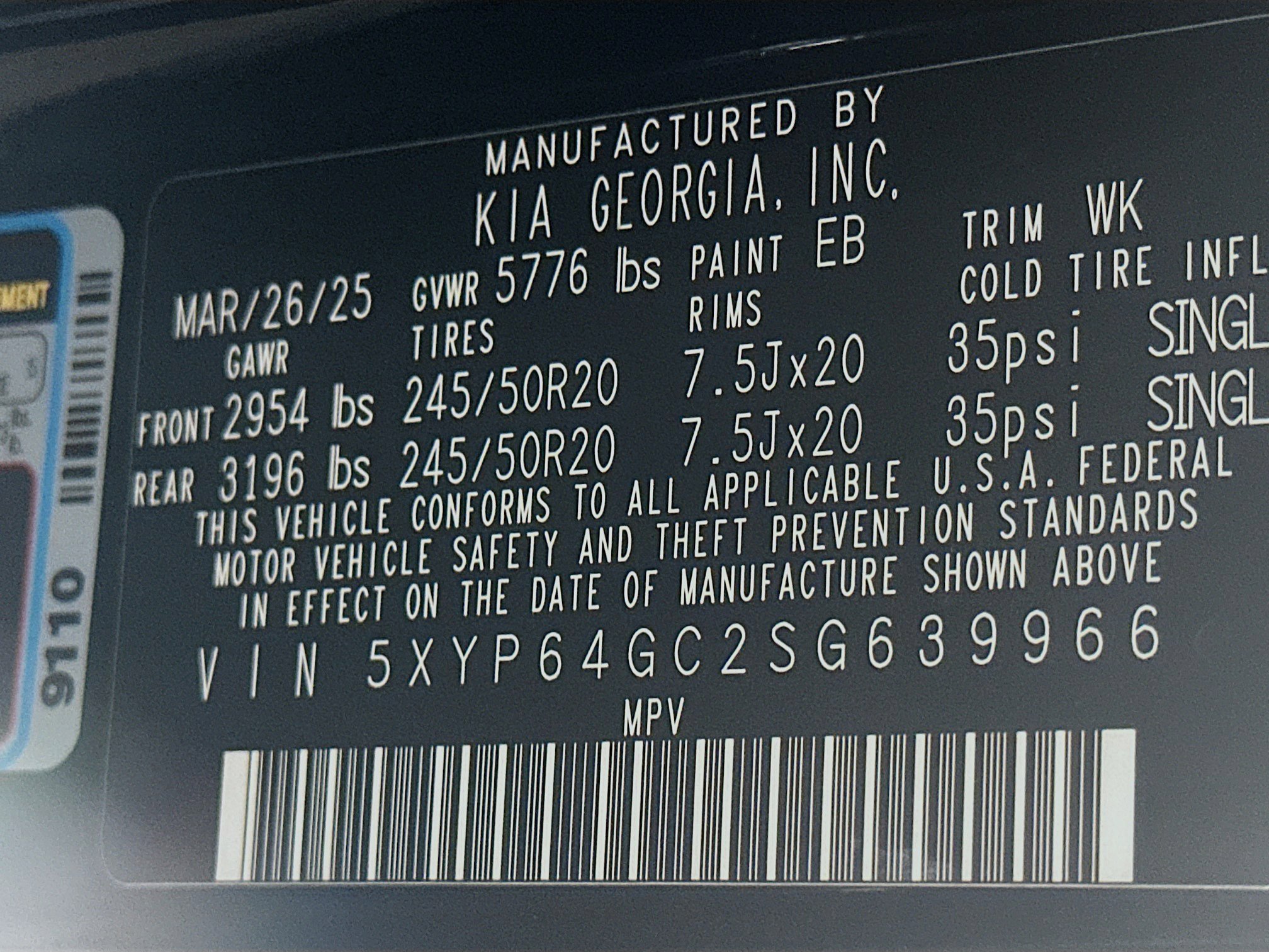 Used 2025 Kia Telluride S image 12