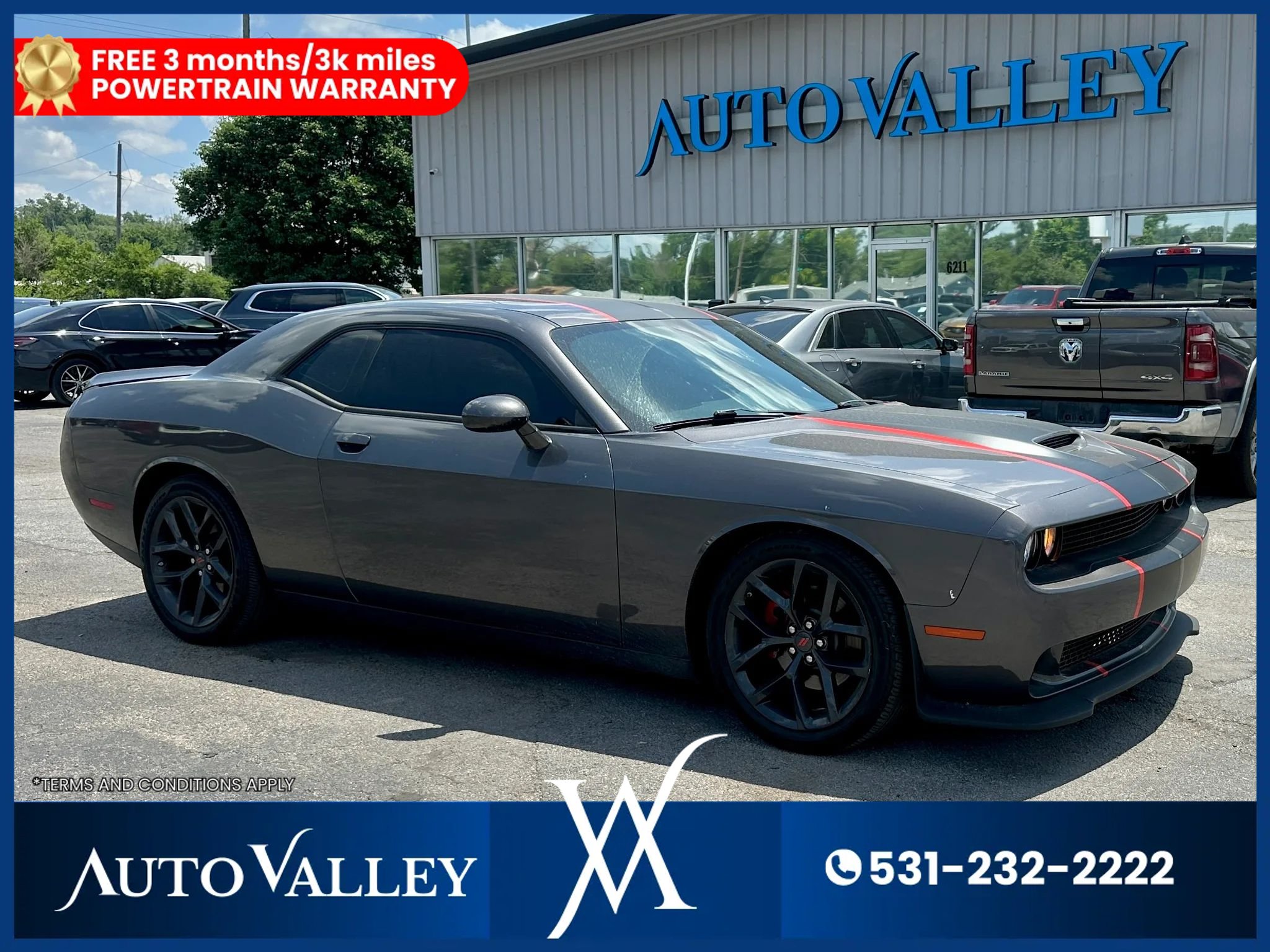 Used 2022 Dodge Challenger R/T w/ Blacktop Package RWD image 1