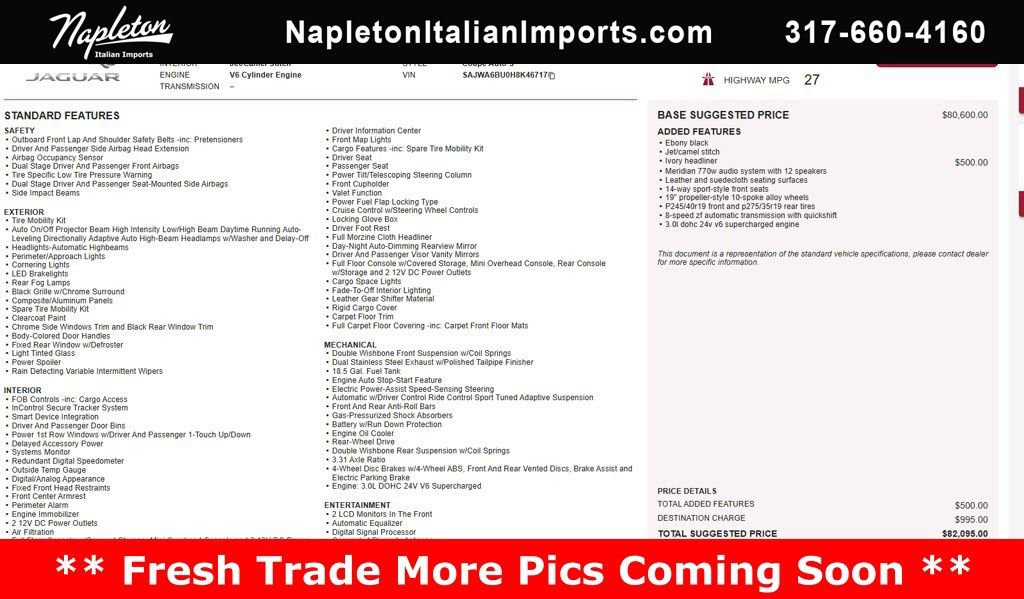 Used 2017 Jaguar F-TYPE S image 4