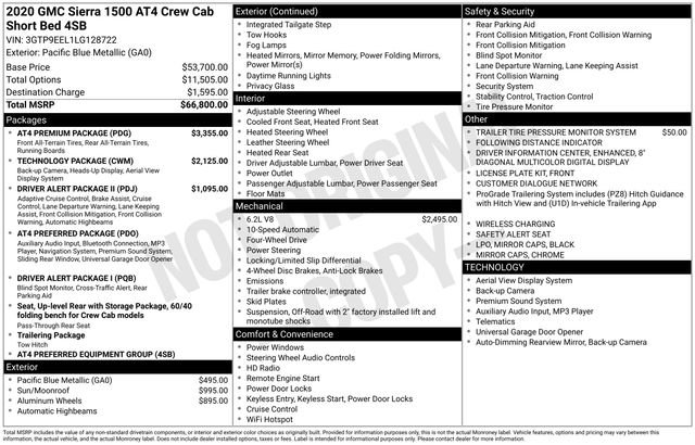 Used 2020 GMC Sierra 1500 AT4 w/ AT4 Premium Package image 43