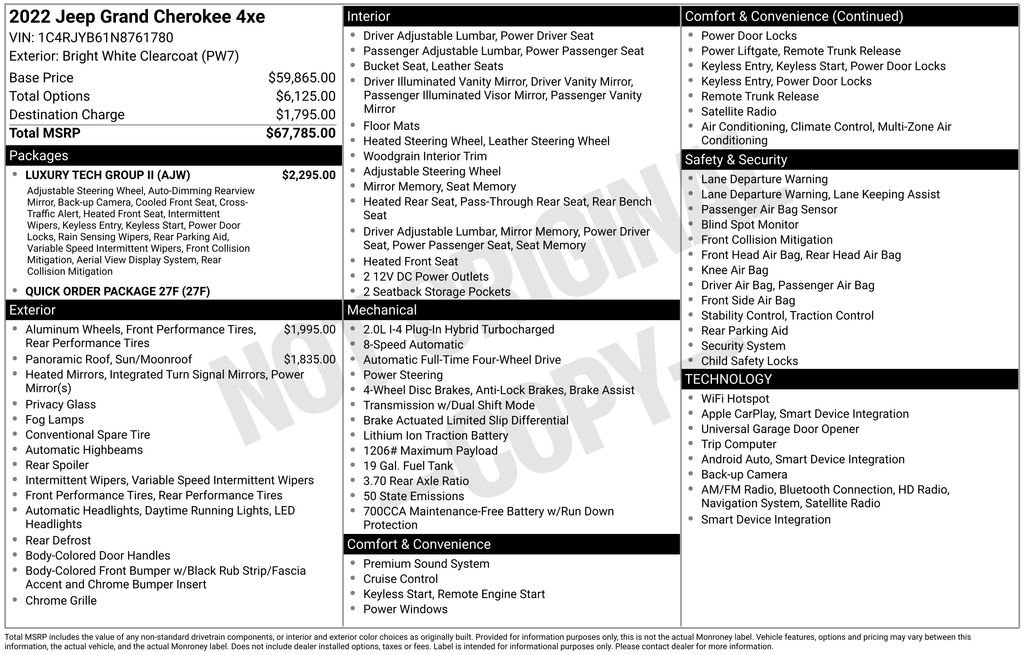 Used 2022 Jeep Grand Cherokee Limited 4xe w/ Luxury Tech Group II image 37