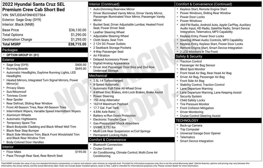 Used 2022 Hyundai Santa Cruz SEL Premium AWD/4WD image 40