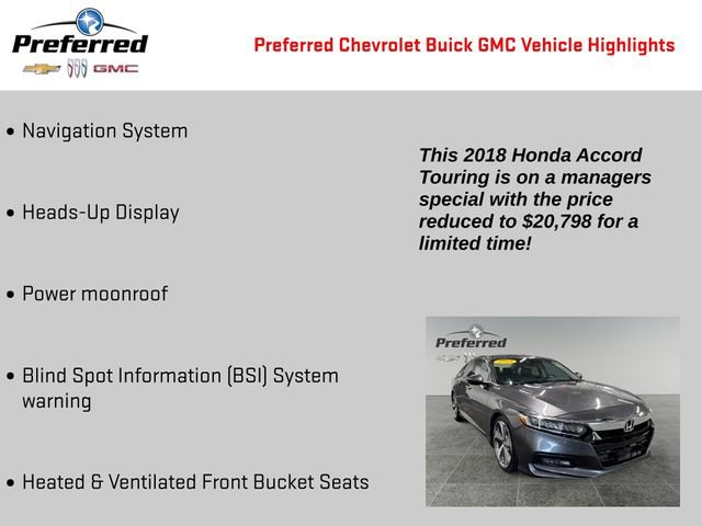 Used 2018 Honda Accord Touring image 2
