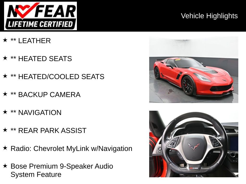 Used 2017 Chevrolet Corvette Z06 w/ Z07 Performance Package image 2