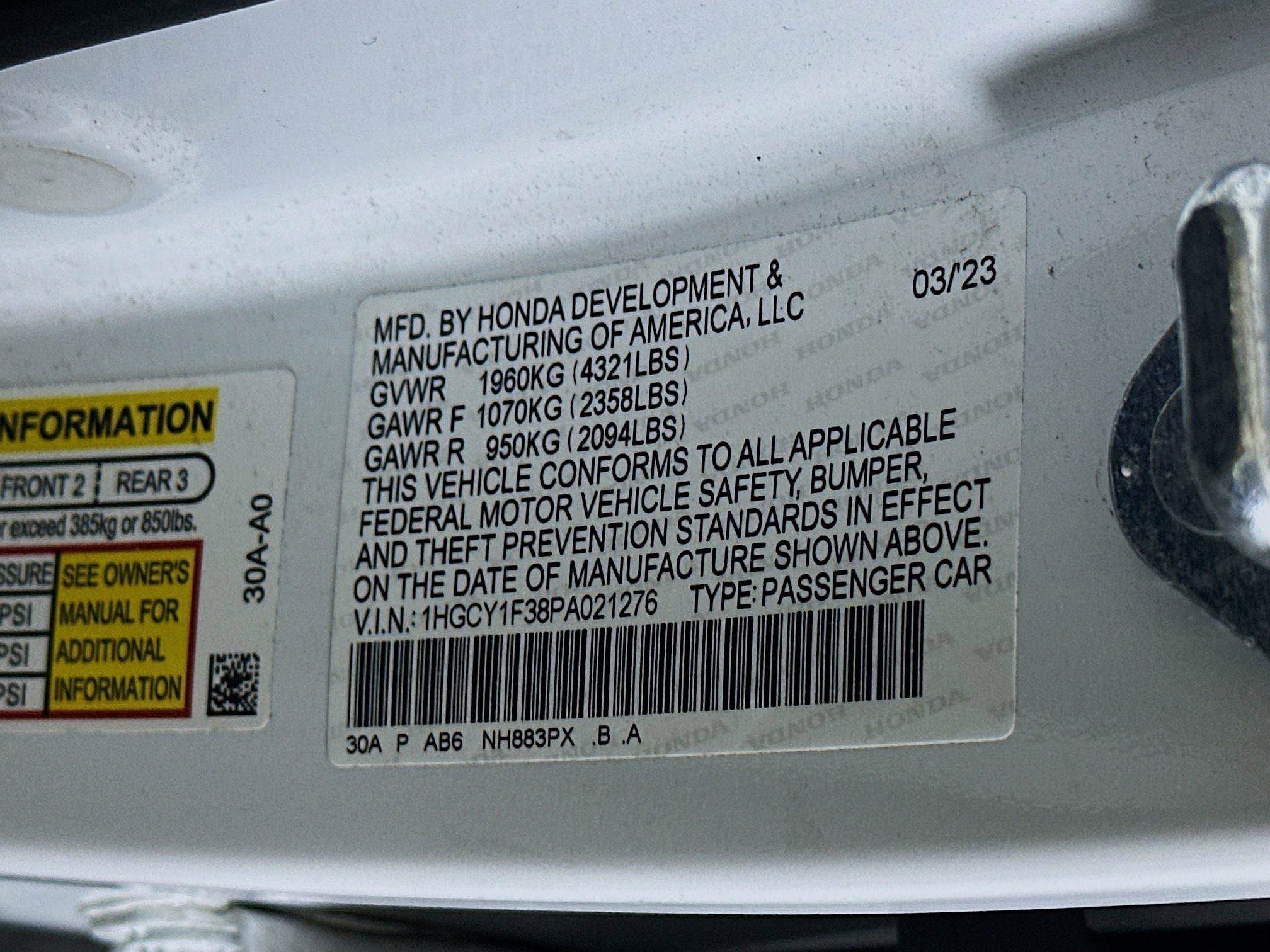 Used 2023 Honda Accord EX image 12