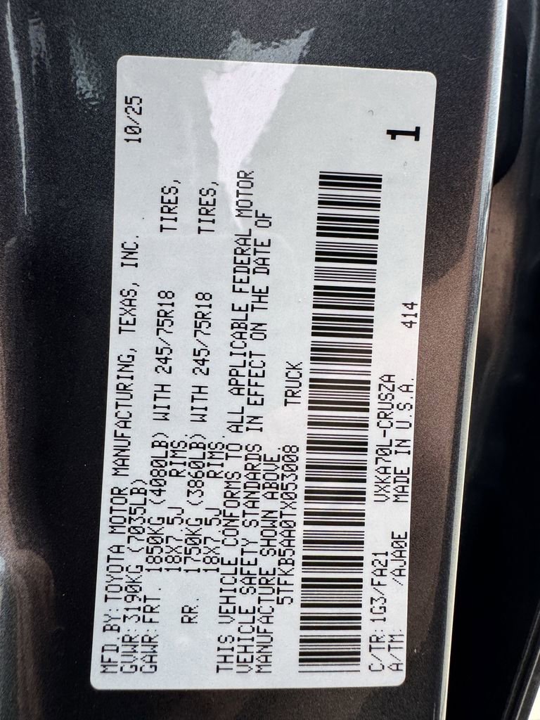 Used 2026 Toyota Tundra SR RWD image 29