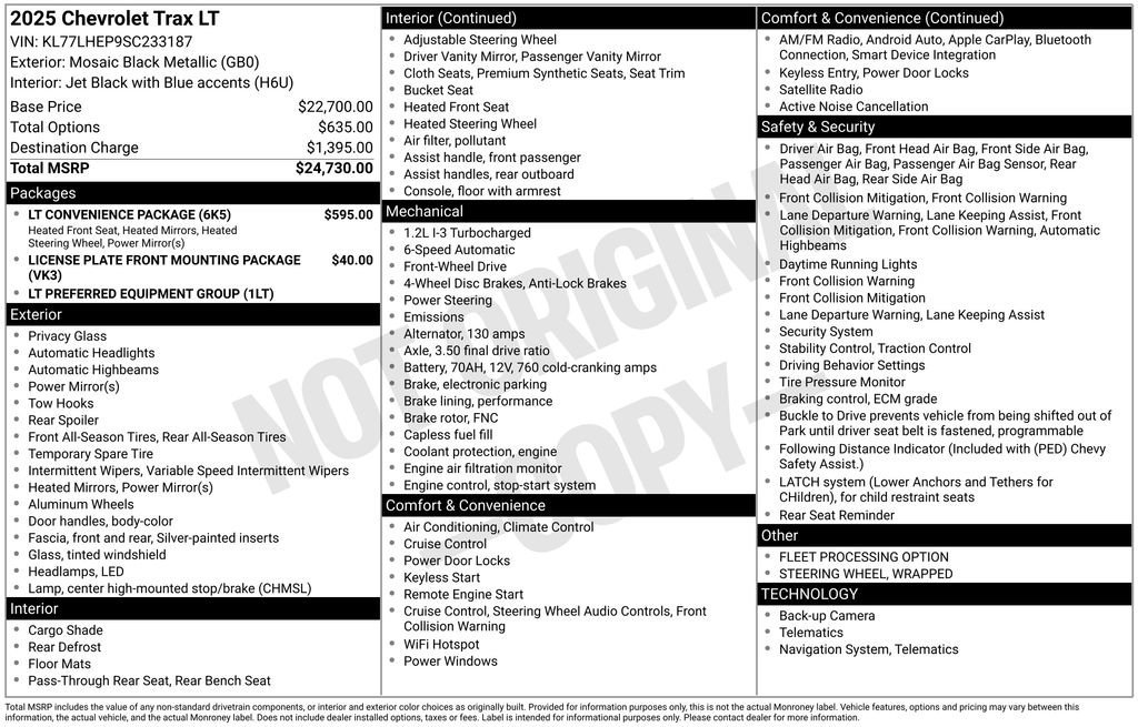 Certified 2025 Chevrolet Trax LT w/ LT Convenience Package FWD image 2