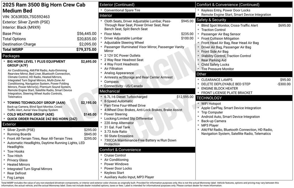New 2025 RAM 3500 Big Horn AWD/4WD image 6