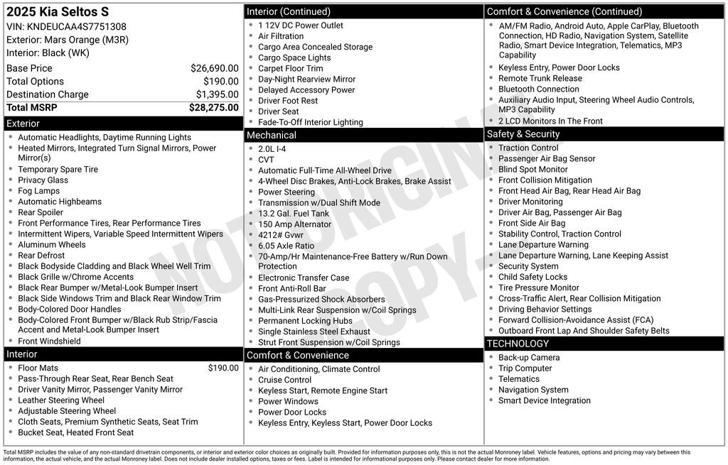 Certified 2025 Kia Seltos S image 35
