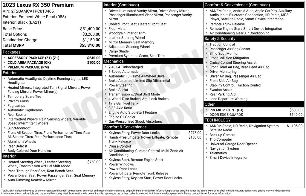 Used 2023 Lexus RX 350 Premium w/ Accessory Package (Z1) image 31