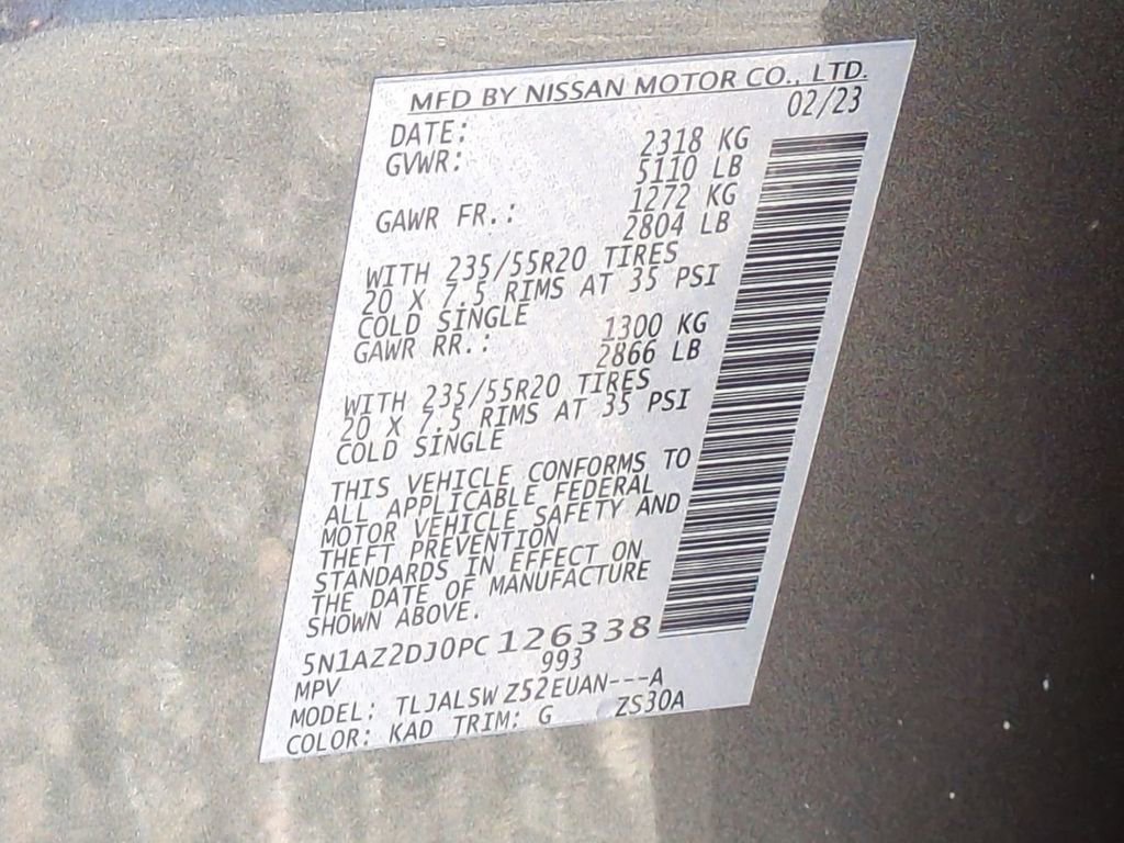 Certified 2023 Nissan Murano Platinum w/ Cargo Package image 33