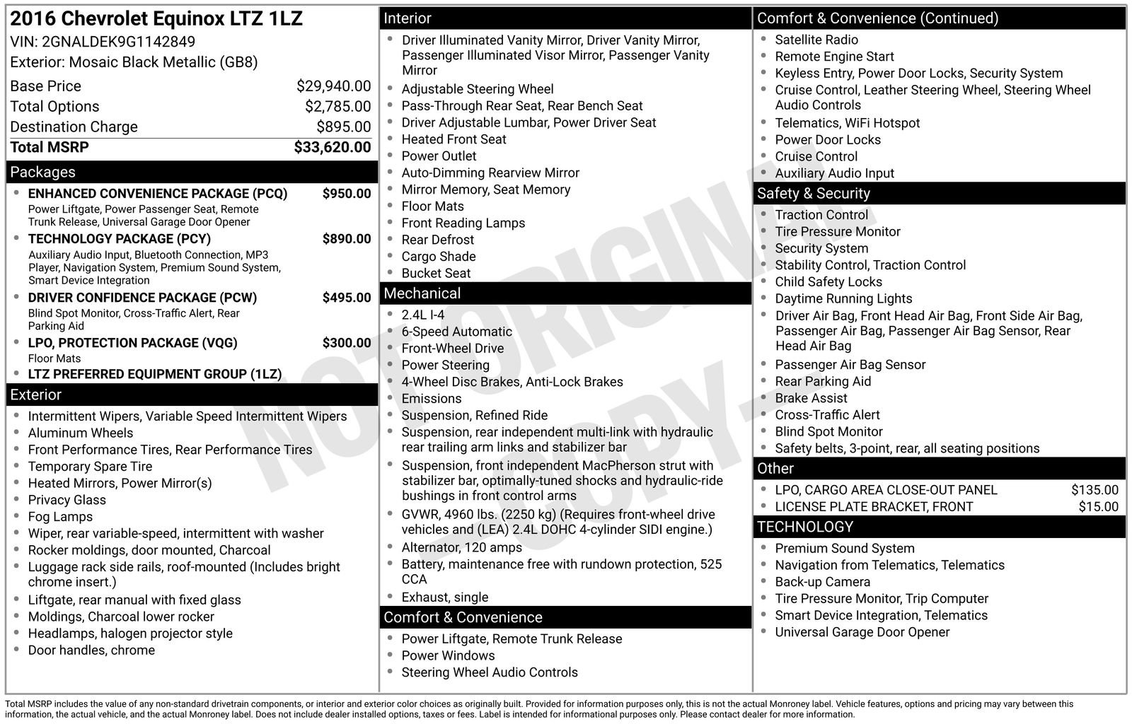 Used 2016 Chevrolet Equinox LTZ w/ Enhanced Convenience Package image 24