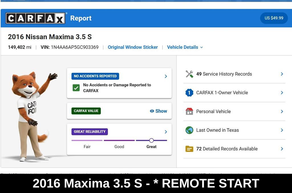 Used 2016 Nissan Maxima 3.5 S FWD image 9