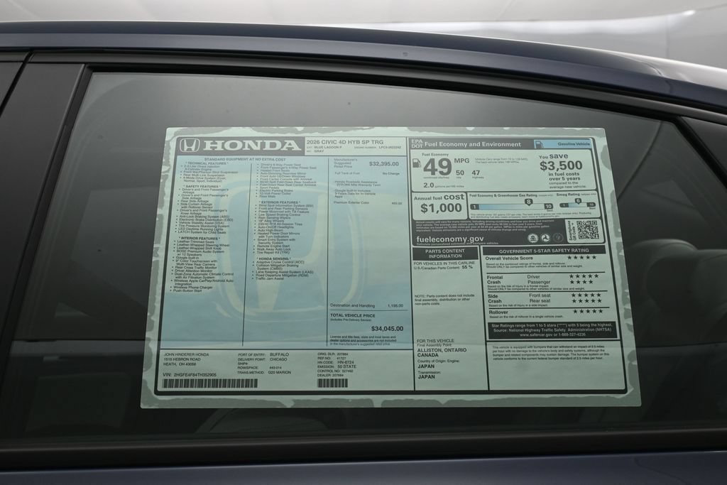 New 2026 Honda Civic Sport image 50