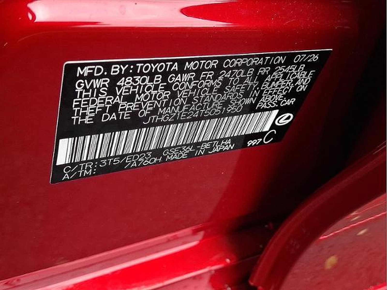 New 2026 Lexus IS 350 F Sport w/ Technology Package AWD/4WD image 13