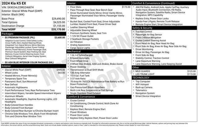 Used 2024 Kia K5 EX w/ EX Premium Package FWD image 43