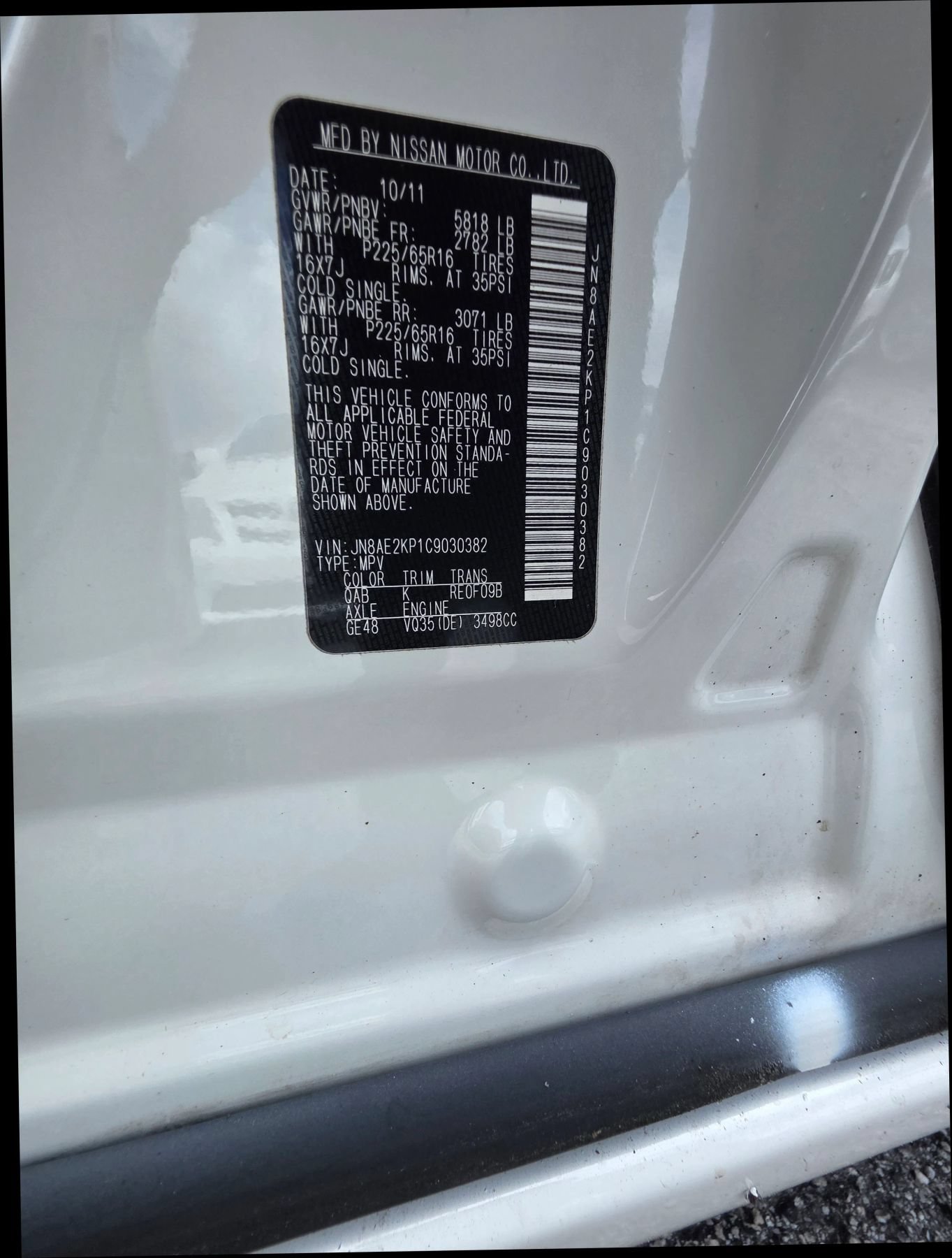 Used 2012 Nissan Quest SV w/ Protection Pkg FWD image 26