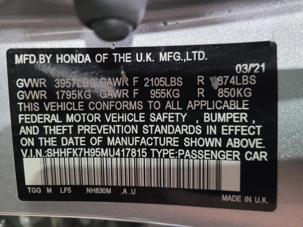 Used 2021 Honda Civic Sport Touring image 33