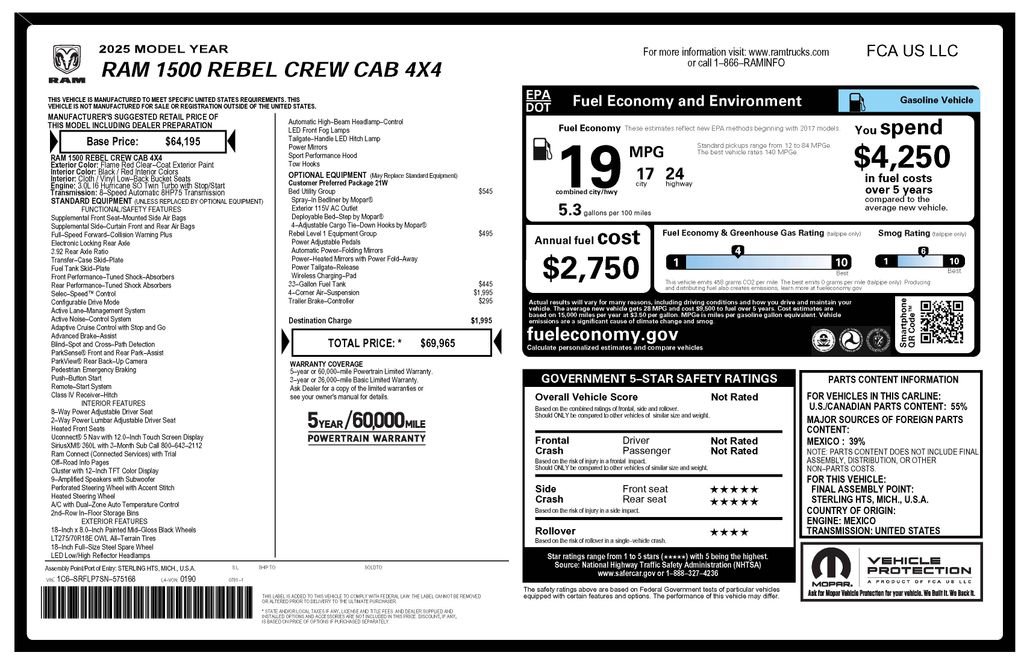 Used 2025 RAM 1500 Rebel w/ Bed Utility Group image 4