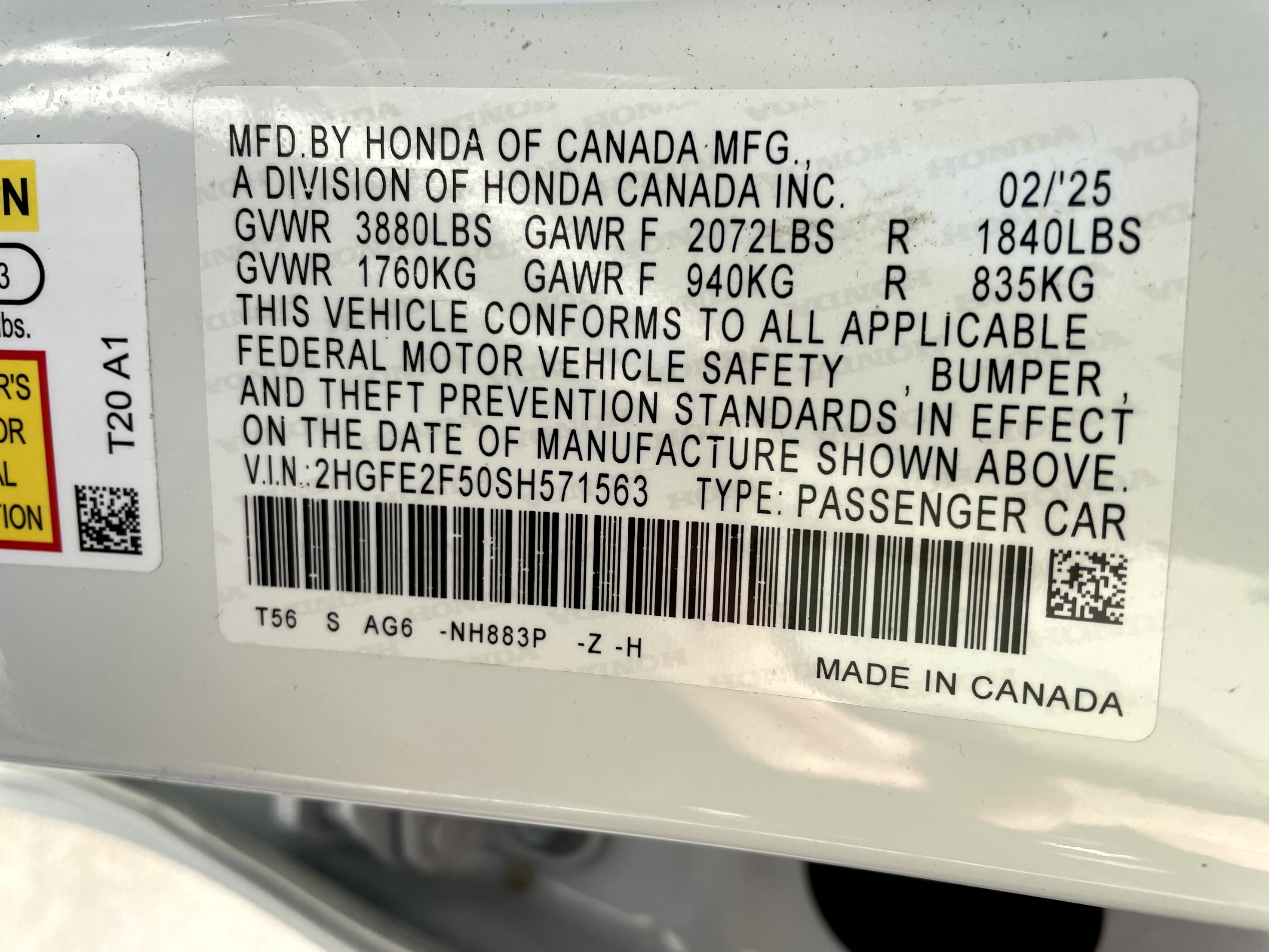 Certified 2025 Honda Civic Sport image 21