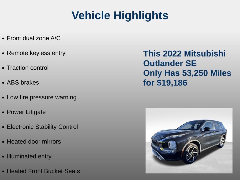 Used 2022 Mitsubishi Outlander SE image 5