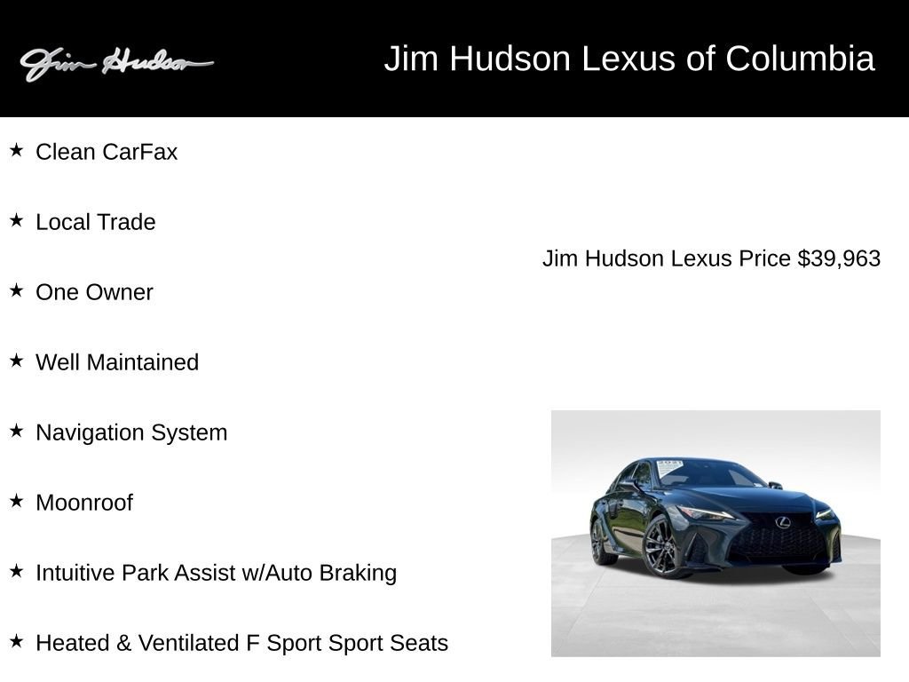 Certified 2021 Lexus IS 350 F Sport w/ Navigation Package RWD image 4