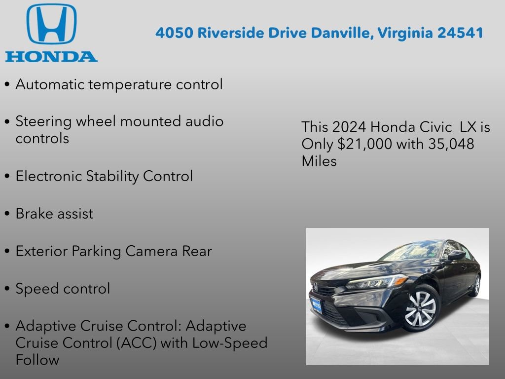 Certified 2024 Honda Civic LX image 12