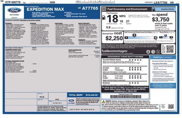 Used 2020 Ford Expedition Max Limited w/ Equipment Group 303A image 12