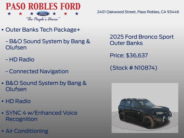 New 2025 Ford Bronco Sport Outer Banks w/ Sasquatch Outer Banks Package AWD/4WD image 15