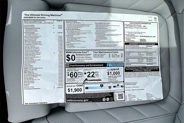 New 2026 BMW X5 xDrive50e w/ Premium Package image 14