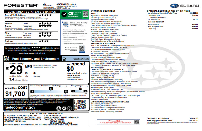 Used 2026 Subaru Forester AWD/4WD image 3