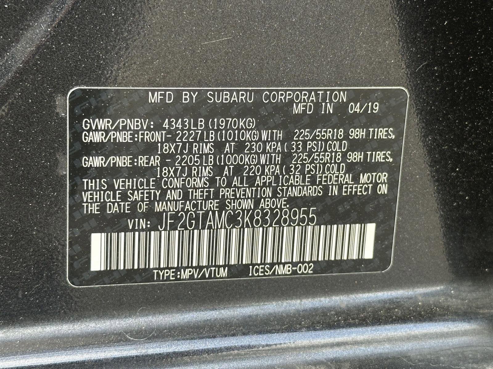 Used 2019 Subaru Crosstrek 2.0i Limited w/ Moonroof Package AWD/4WD image 15