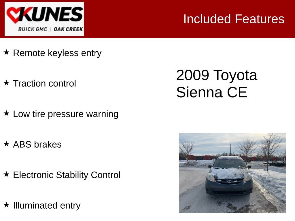 Used 2009 Toyota Sienna CE image 2